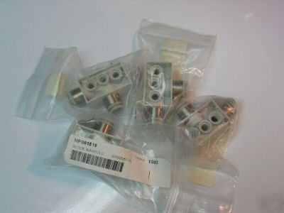 New lot of 4 smc SY5000-55-1A din air manifold blocks