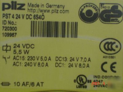 New pilz - safety gate relay pst 4 - 24V dc - 6S4O â€“ 