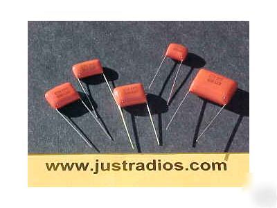 Kit of 230 orange dip poly film capacitors @ 630 volts 