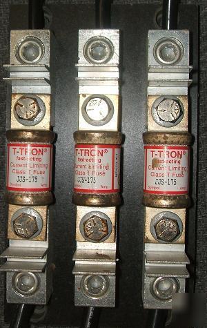 New marathon 3 pole fuse block 6T200A3B fuses included