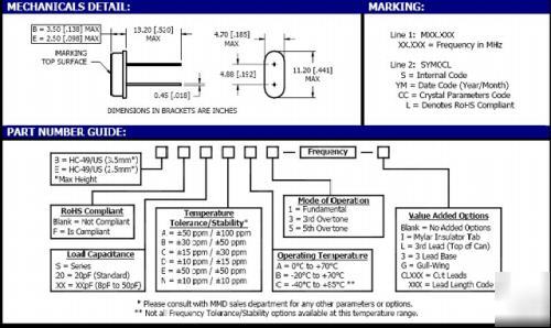 11.0592MHZ hc-49/us, leaded crystals, at cut 20PF 20PCS
