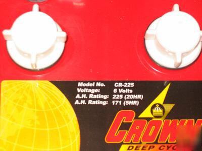 6 volt 225AH flooded deep cycle solar battery by crown