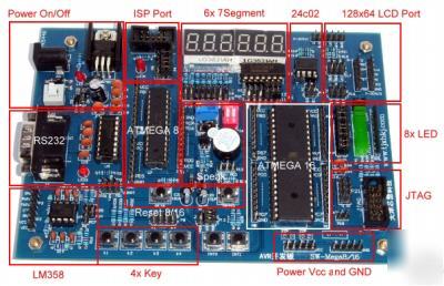 Atmega 8 / 16 development board