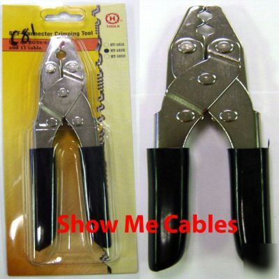 F-connector crimp tool rg-59 & rg-6 hex crimp .250 .315