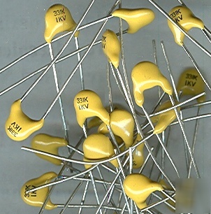 Lot 200 ceramic capacitors 330 pf 1000 volts 0.2 