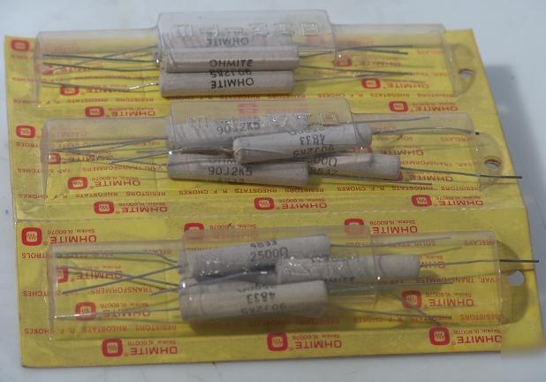 Ohmite 90J2K5MRESISTORS lot of 28 