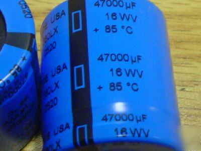 New 5 cde 16V 47,000UF mini snap in capacitors 