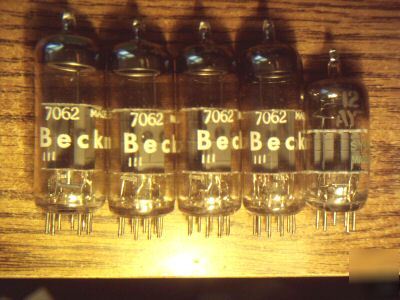 Beckman quad type 7062 triodes tubes & 12AY7=12AX7 nos