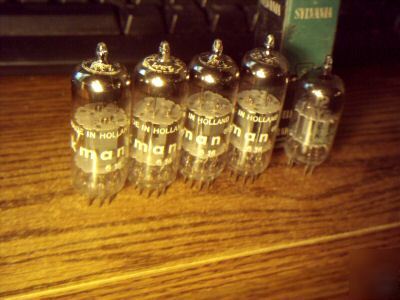 Beckman quad type 7062 triodes tubes & 12AY7=12AX7 nos