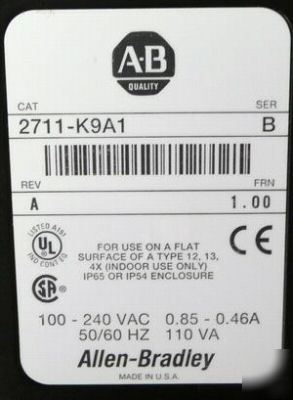 New allen bradley panelview 2711-K9A1 b 2711K9A1