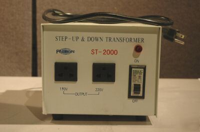 Philmore stepup & stepdown transformer st 2000 as is 