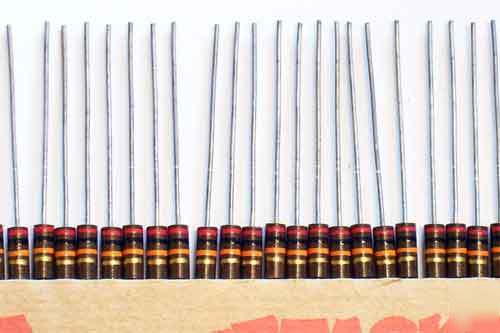 50) 20K ohm 1/2W carbon composition resistors 5%