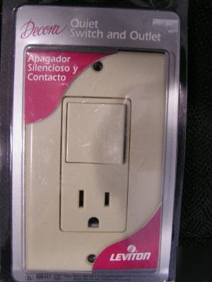 New decora quiet switch & outlet-leviton - ivory