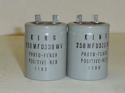 New 2 pcs photo flash 330V 250UF capacitor 