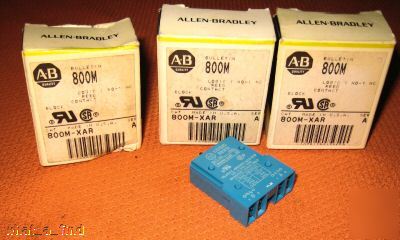 New 3 lot allen bradley 800M-xar contact block 1NO-1NC