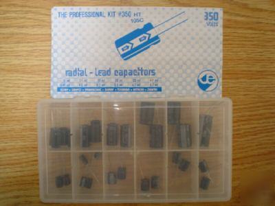 New 350V nichicon radial 105C capacitor kit - 9 values 