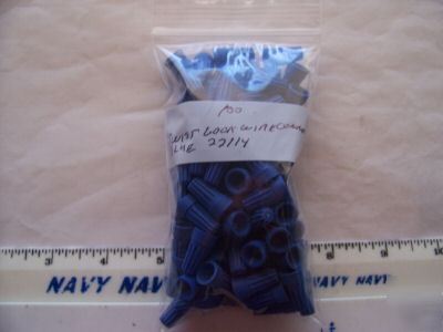 100 twist lock wire connectors blue 22/14