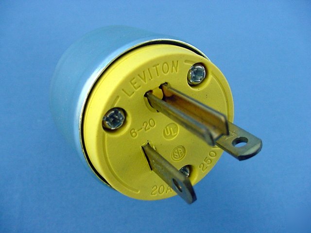 Leviton straight blade armored plug 6-20 20A 250V 620PA
