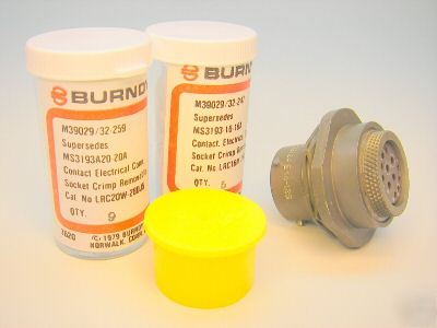 New MS3124E14-12S, mil spec connector and pins, 