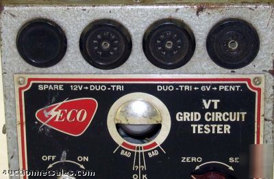 Seco vt grid circuit tube tester model gct-3