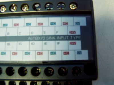 Mitsubishi sink input terminal board m/n: A6TBX70