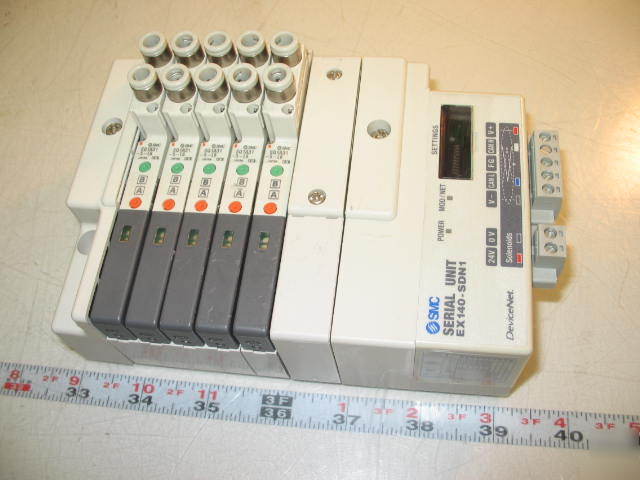 New smc EX140 serial unit & valves SQ1A31-5-L6 din rail
