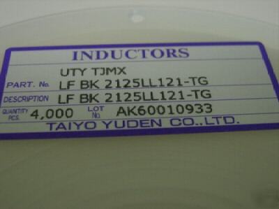 Taiyo yuden ferrite chip beads LFBK2125LL121TG 4000PCS