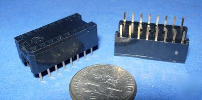 New 16-pin standard size gold st socket black 