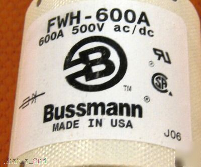 New buss semiconductor fwh-600A fuse fwh-600 FWH600A