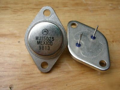 10, motorola pnp MJ15025 hi power audio transistor to-3