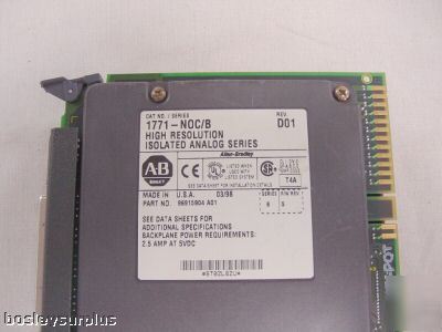 Allen bradley 1771-noc/b high res isolated analog plc-5