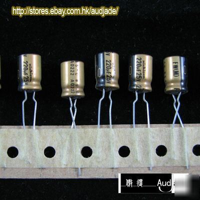 New 90PCS 220UF 25V nichicon fw audio capacitors 