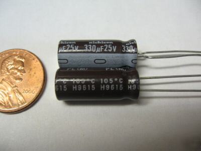 New lot of 200 pcs capacitpr elec 330UF 25V 20% 