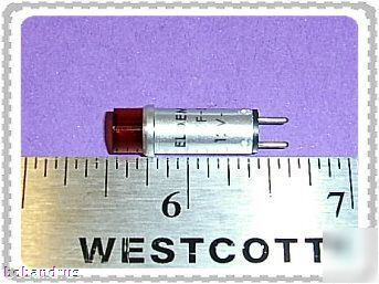 Eldema (12 volts) red bi-pin cartridge lamp