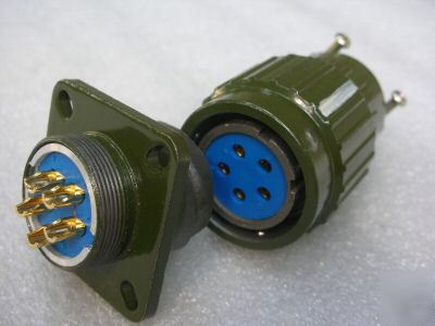 1,military gold 5-pin twist male & female connector,104