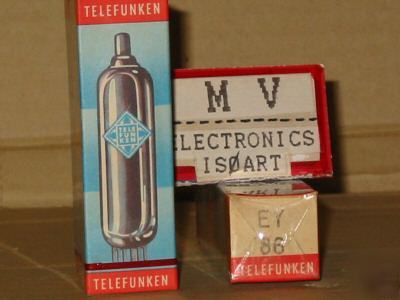 2 tubes EY86 6S2 telefunken - valvole rÃ¶hren lampes