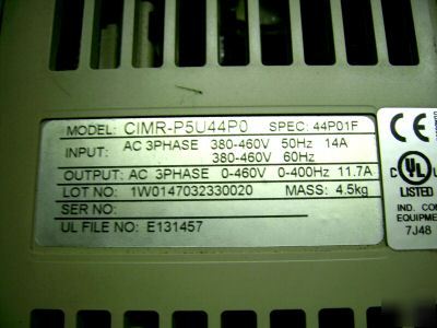 Saftronics GP5 71/2 hp general purpose ac drive