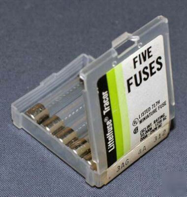 Box of 5 nos fuse s 4 amp fast acting 3AG 1 1/4 x 1/4