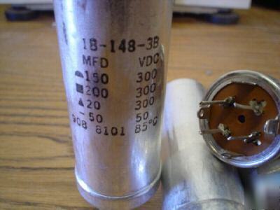 New 4PCS 150/200/20/50 300V quad section capacitors 