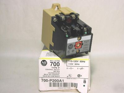 New allen bradley 700-P200A1 ac relay 2 pole 