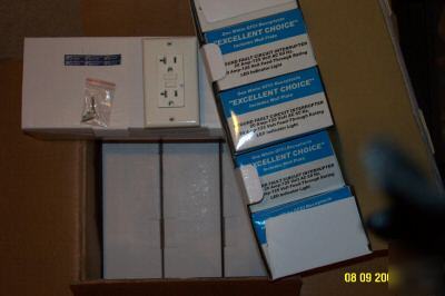 White 20 amp gfci receptacles