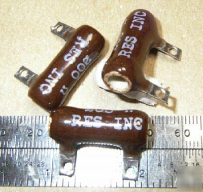 200 ohm 10% @ 5 w tubular wirewound resistors (20 pcs)