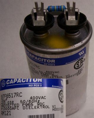New ge motor capacitor 15UF 400VAC with resistor 