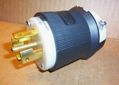 10 hubbell HBL3521C, 20A 4 pole 5 wire twist-lock plugs