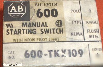 New allen bradley 600-TOX109 starter switch 600TOX109
