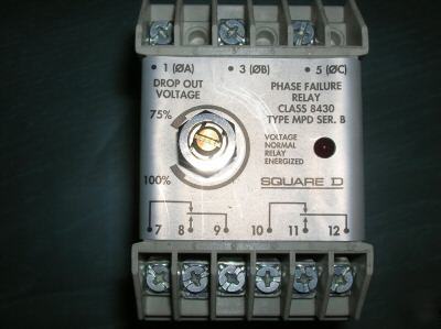 New square d phase failure relay 8430 ser.b 3 phase