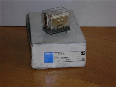 Omron LY4N 4 pole double throw 120VAC relay 
