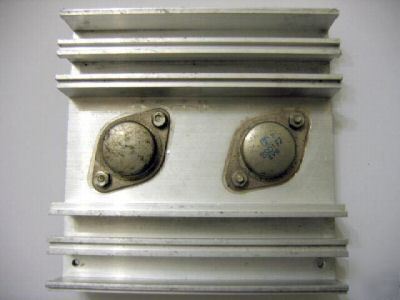 2X 2SD177 fuji on heatsink 100W transistor BDX50 2N3773
