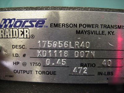 New morse raider speed reducer gearbox 40:1 ratio