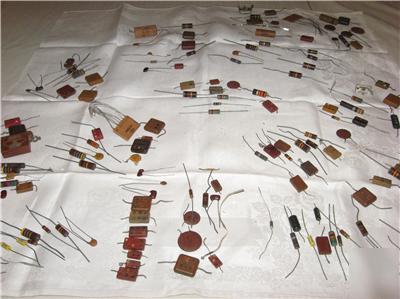 140+ assortment capacitors resistors electrical parts
